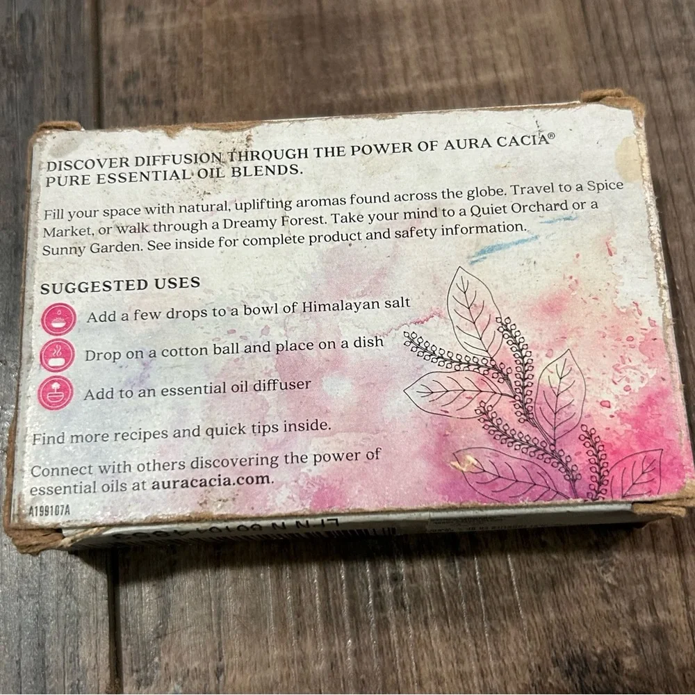 Aura Cacia Journey Kit Essential Oils 4 Dreamy forest Quiet orchard Spice market